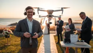 drone wedding photography